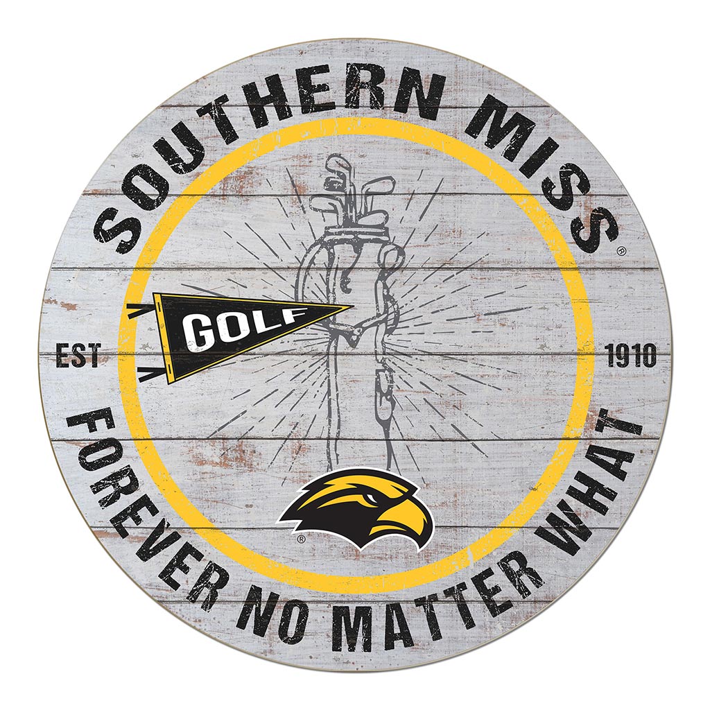 20x20 Throwback Weathered Circle Southern Mississippi Golden Eagles Golf