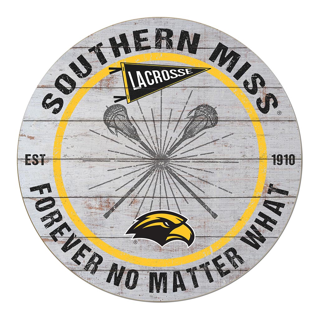 20x20 Throwback Weathered Circle Southern Mississippi Golden Eagles Lacrosse