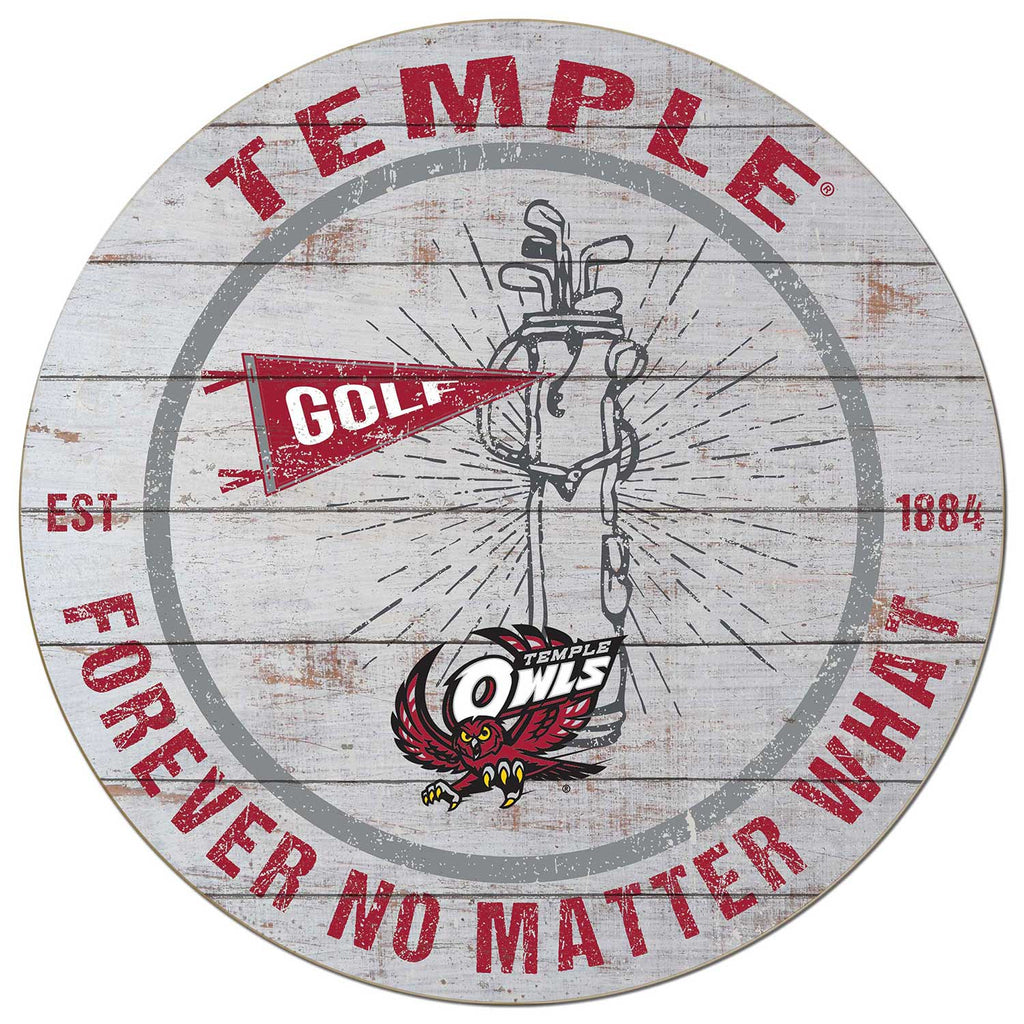 20x20 Throwback Weathered Circle Temple Owls Golf