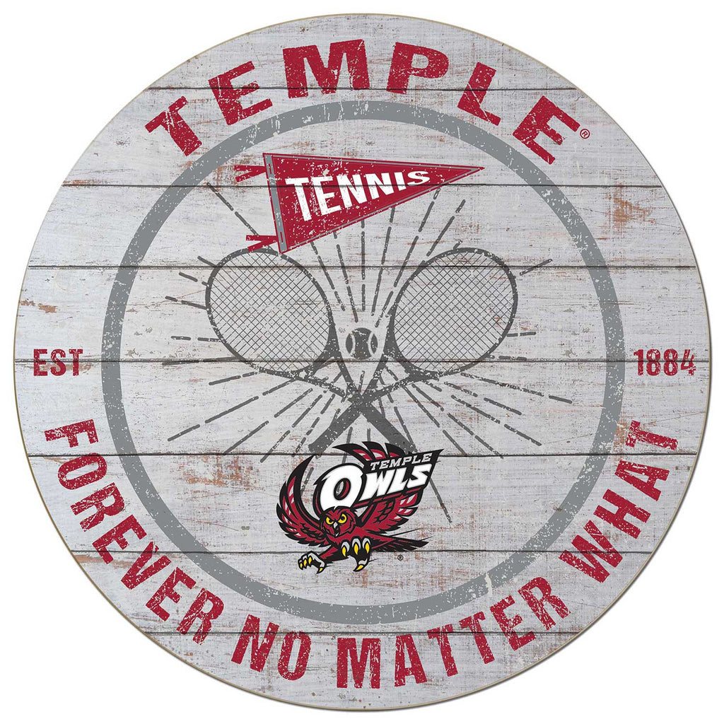 20x20 Throwback Weathered Circle Temple Owls Tennis