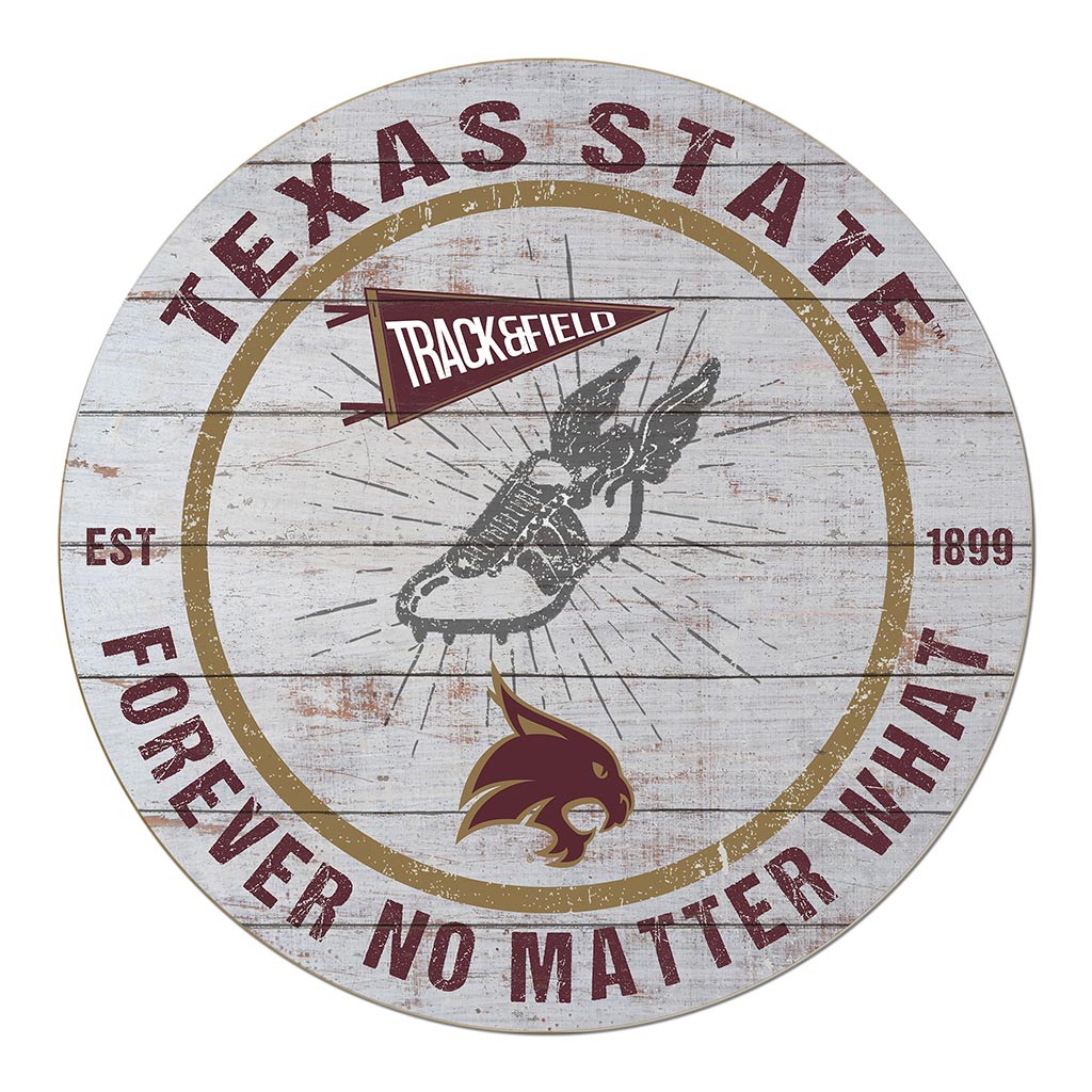 20x20 Throwback Weathered Circle Texas State Bobcats Track