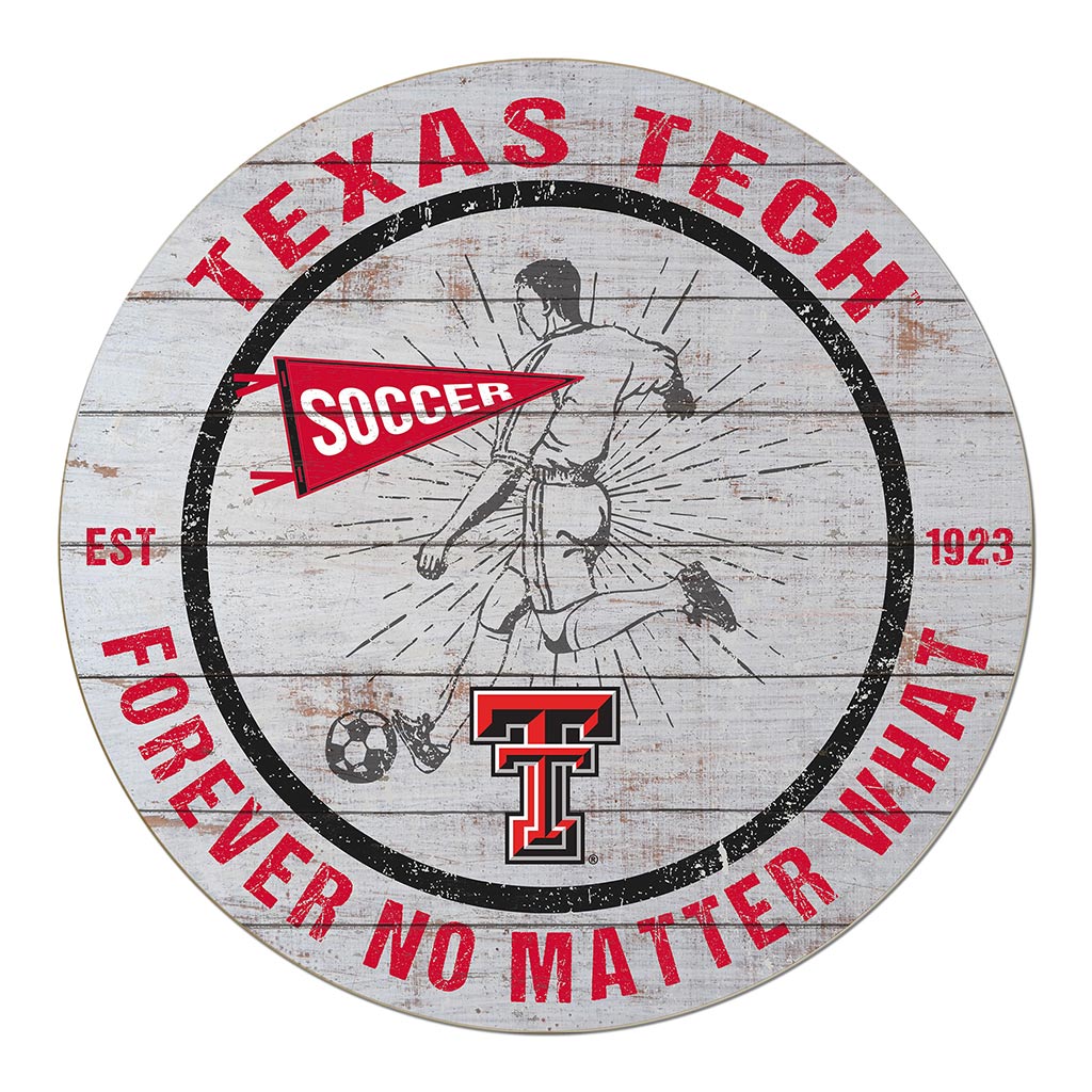 20x20 Throwback Weathered Circle Texas Tech Red Raiders Soccer