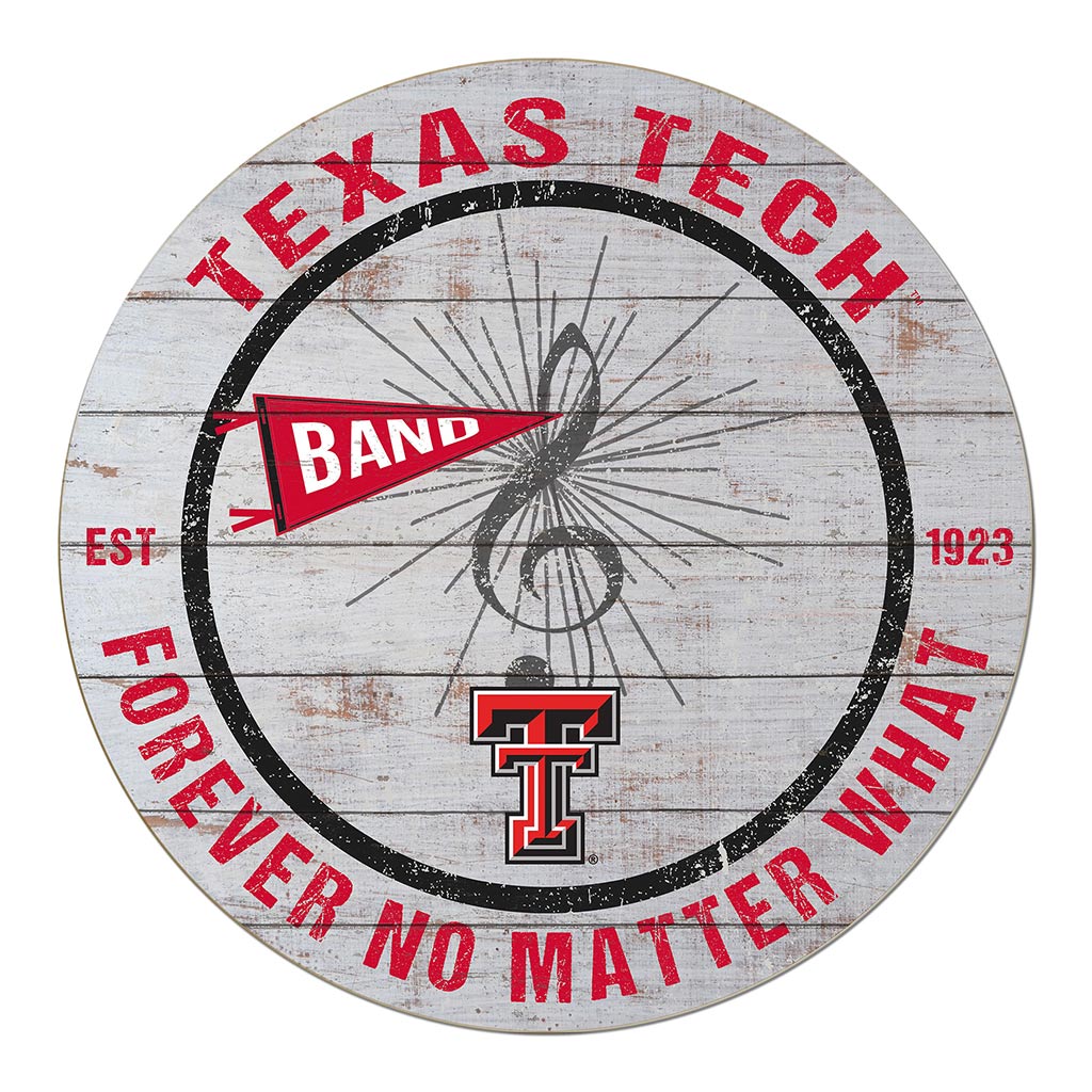 20x20 Throwback Weathered Circle Texas Tech Red Raiders Band