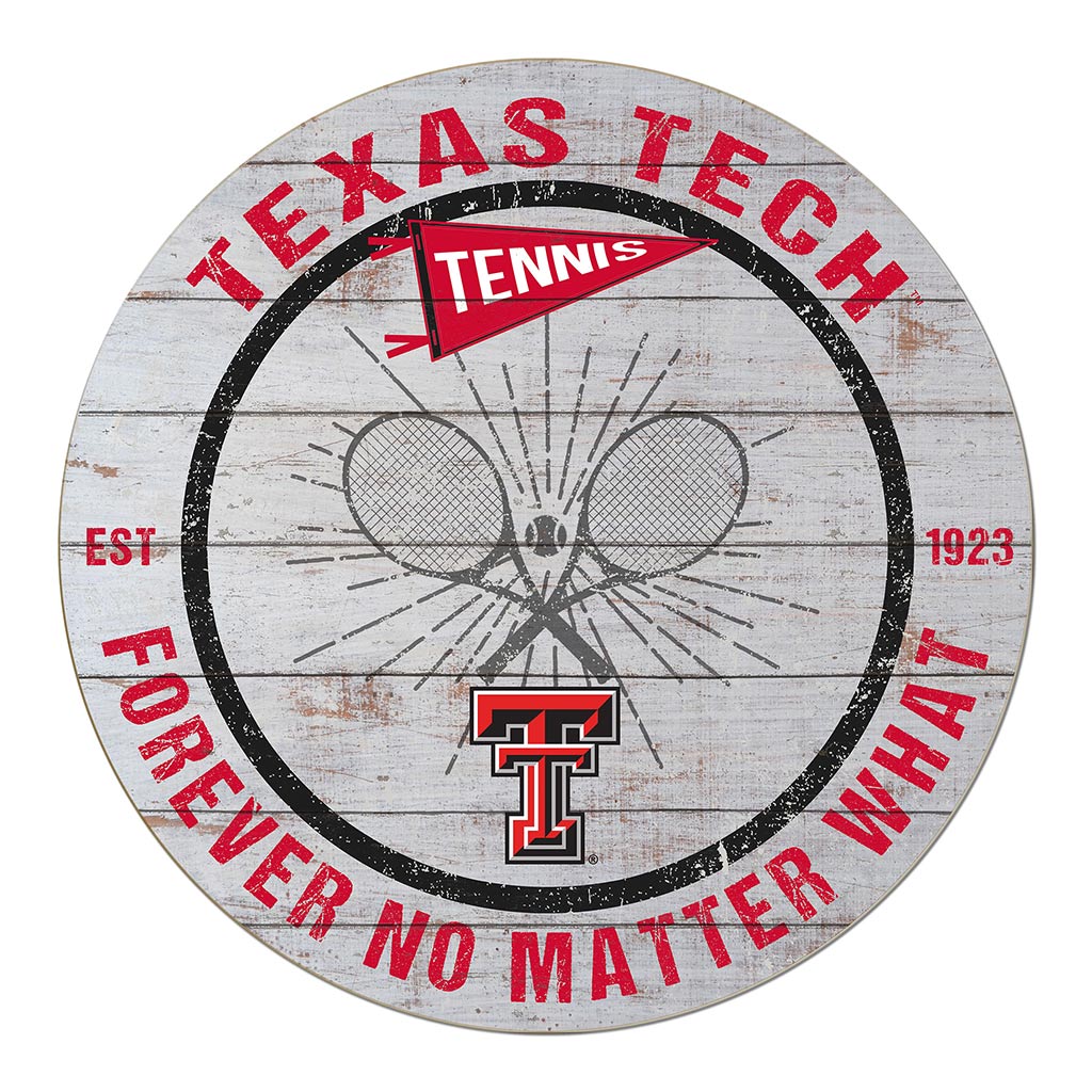 20x20 Throwback Weathered Circle Texas Tech Red Raiders Tennis