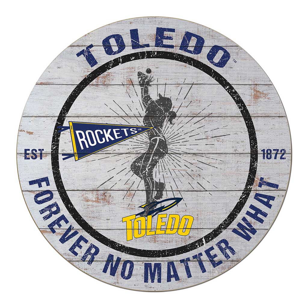 20x20 Throwback Weathered Circle Toledo Rockets Softball