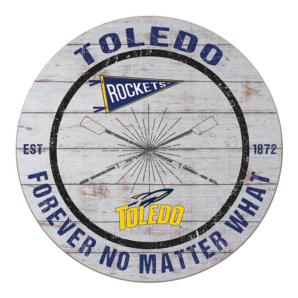 20x20 Throwback Weathered Circle Toledo Rockets Rowing