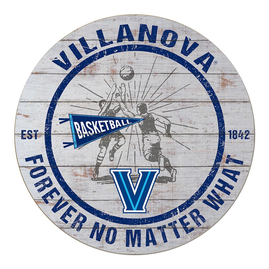 20x20 Throwback Weathered Circle Villanova Wildcats Basketball