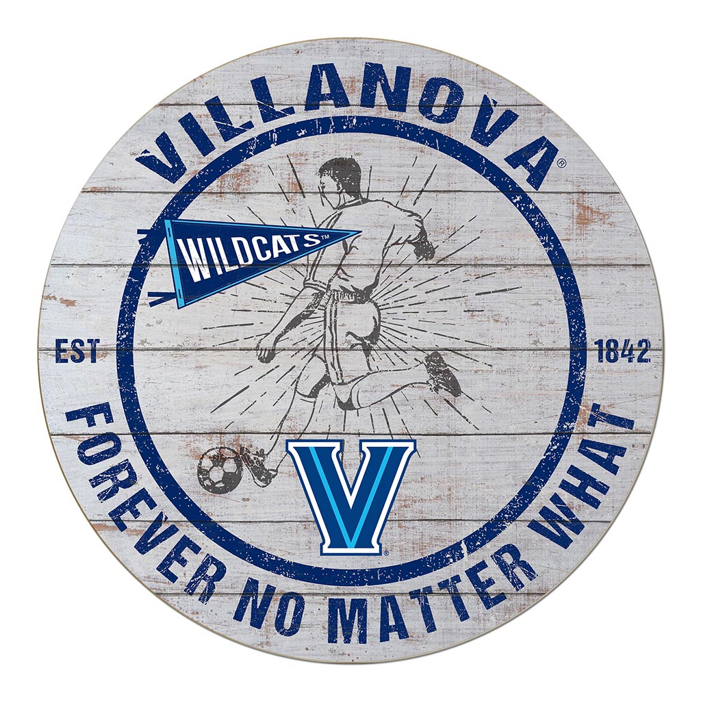 20x20 Throwback Weathered Circle Villanova Wildcats Soccer