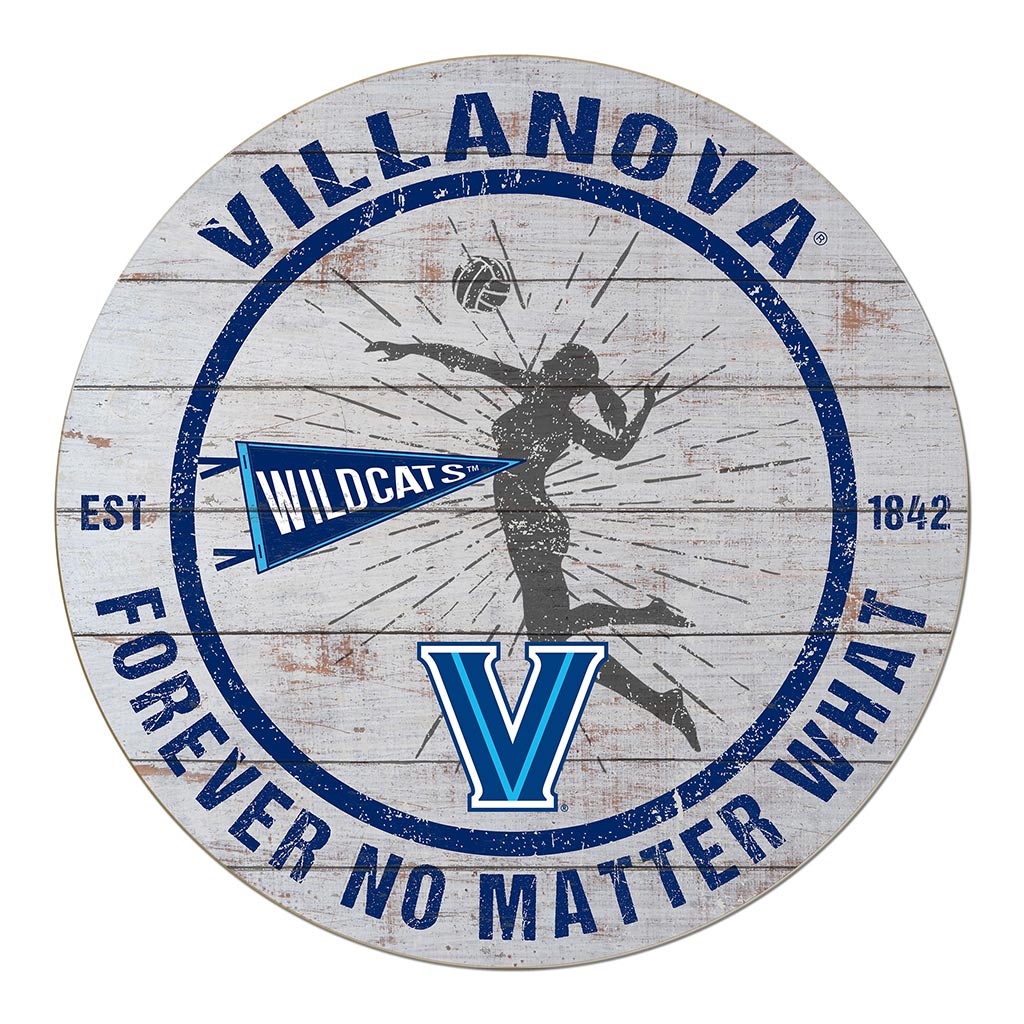 20x20 Throwback Weathered Circle Villanova Wildcats Volleyball Girls