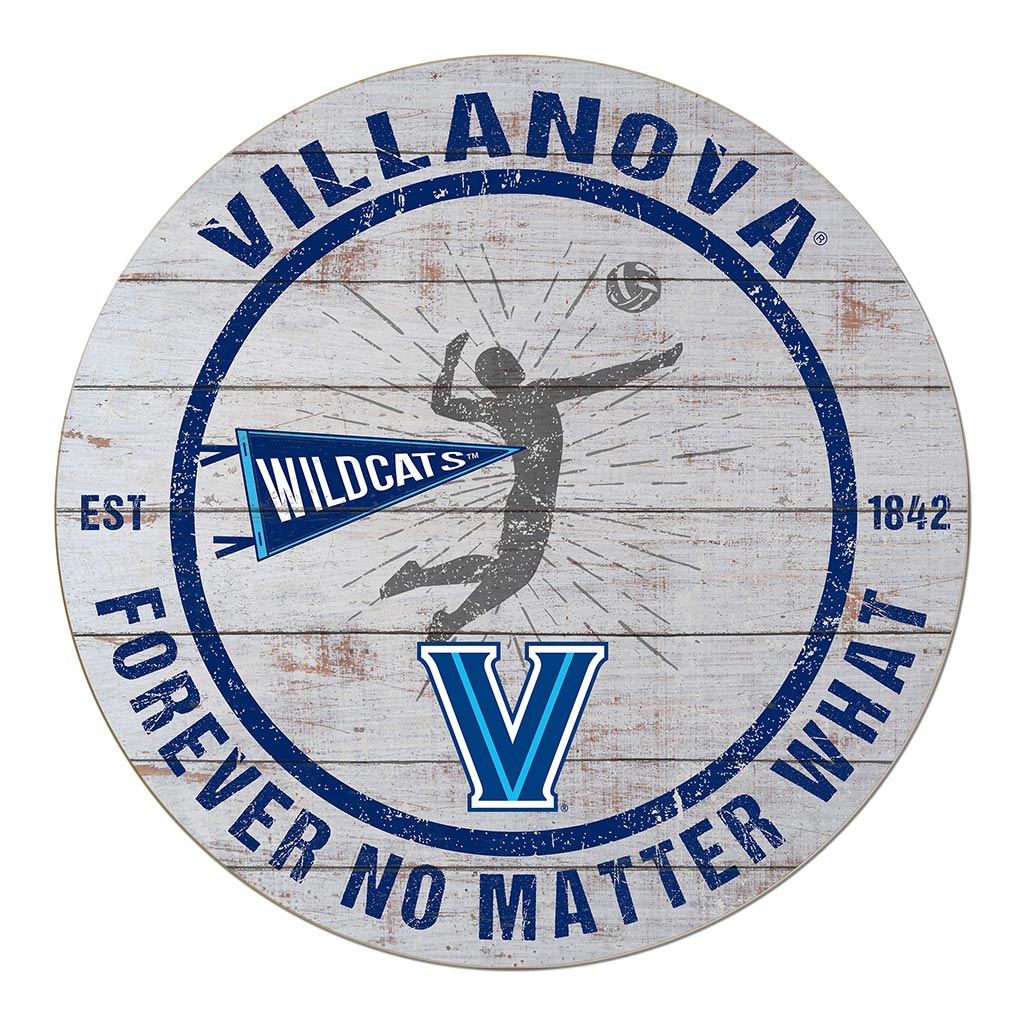 20x20 Throwback Weathered Circle Villanova Wildcats Volleyball