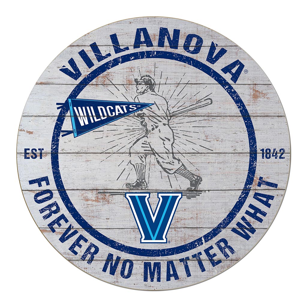 20x20 Throwback Weathered Circle Villanova Wildcats Baseball