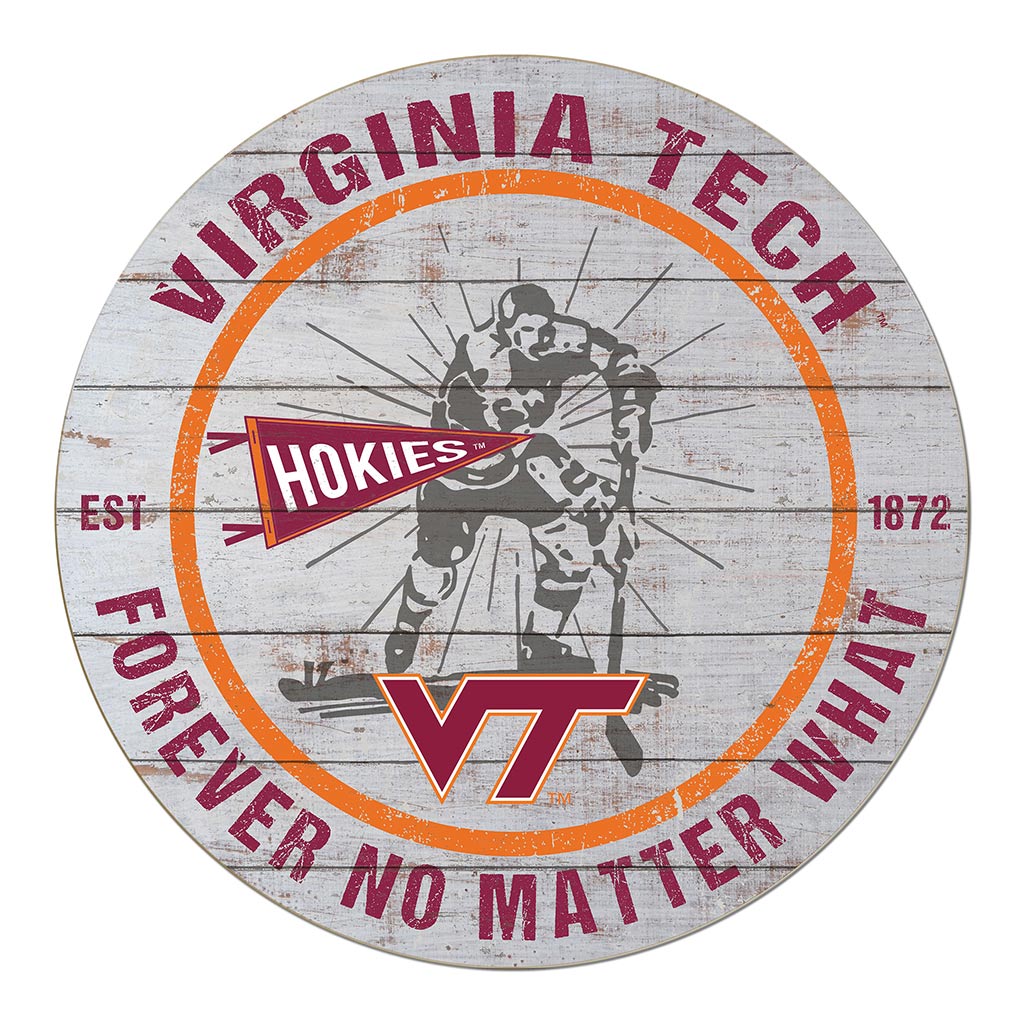 20x20 Throwback Weathered Circle Virginia Tech Hokies Hockey