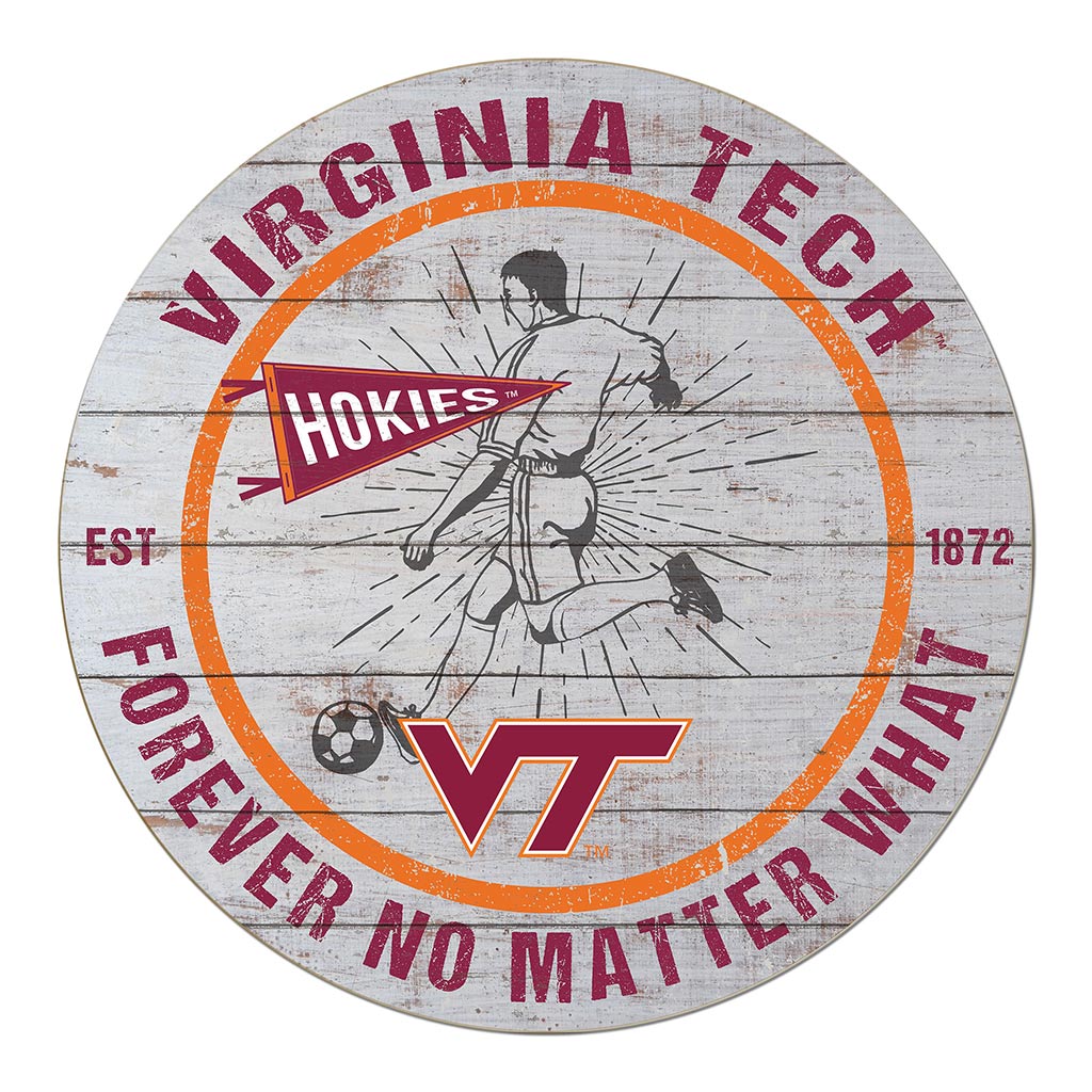 20x20 Throwback Weathered Circle Virginia Tech Hokies Soccer