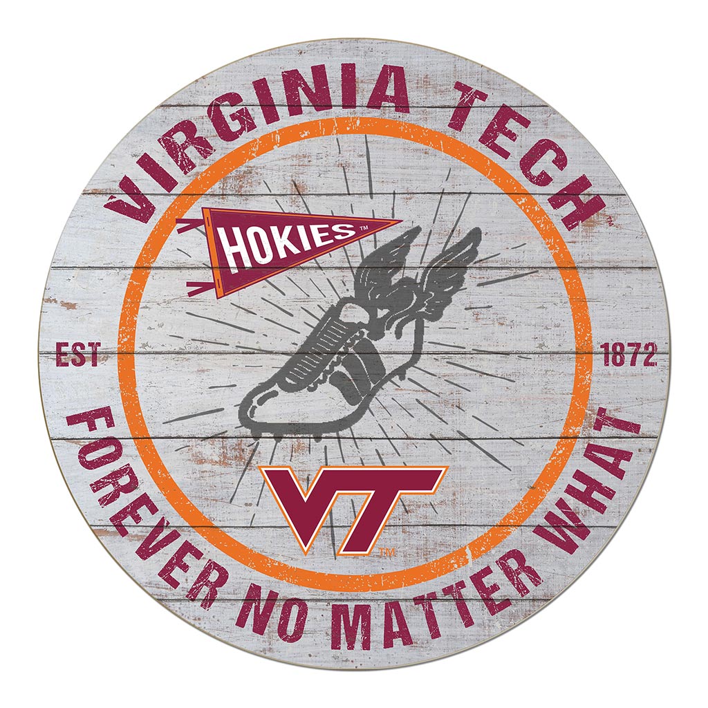 20x20 Throwback Weathered Circle Virginia Tech Hokies Track