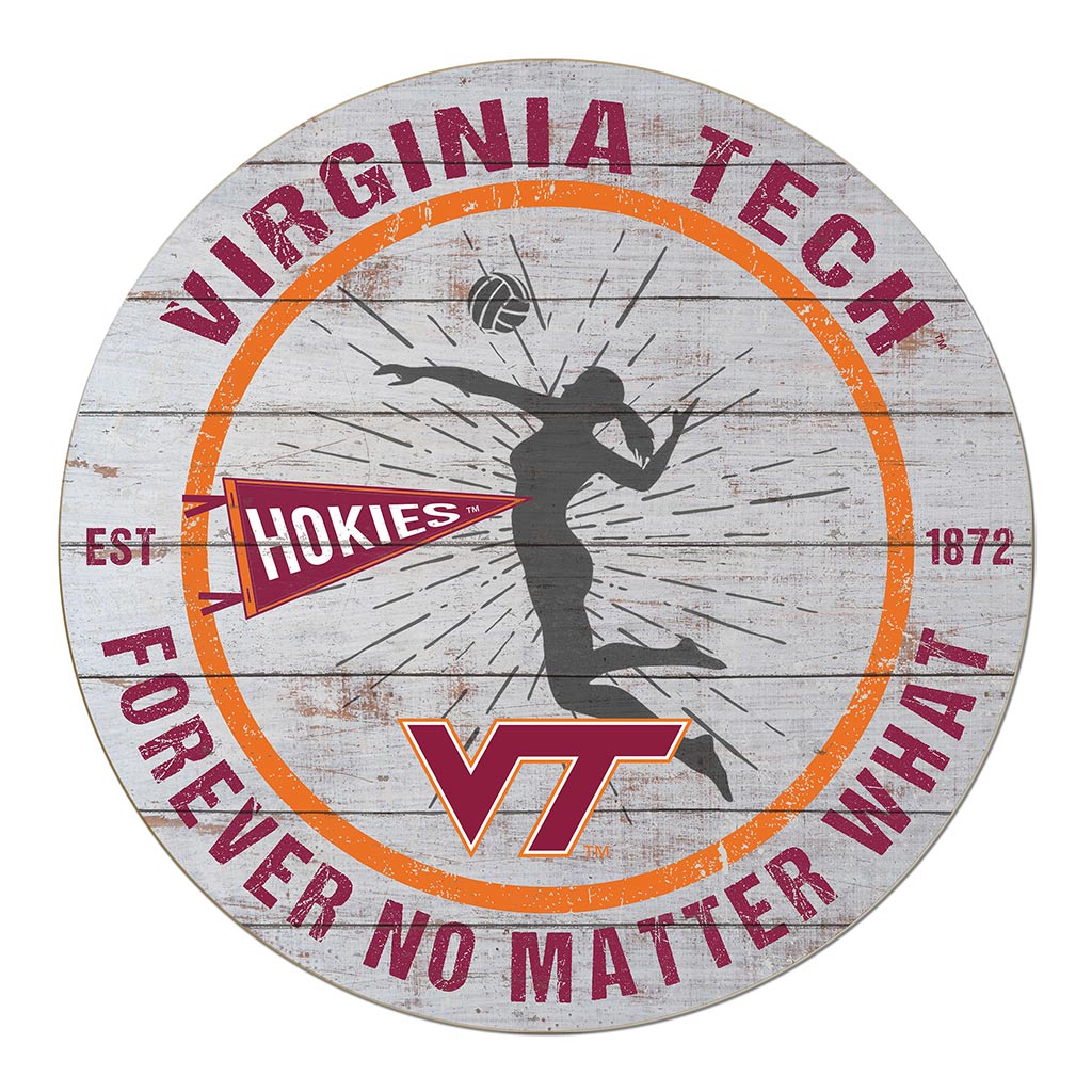 20x20 Throwback Weathered Circle Virginia Tech Hokies Volleyball Girls