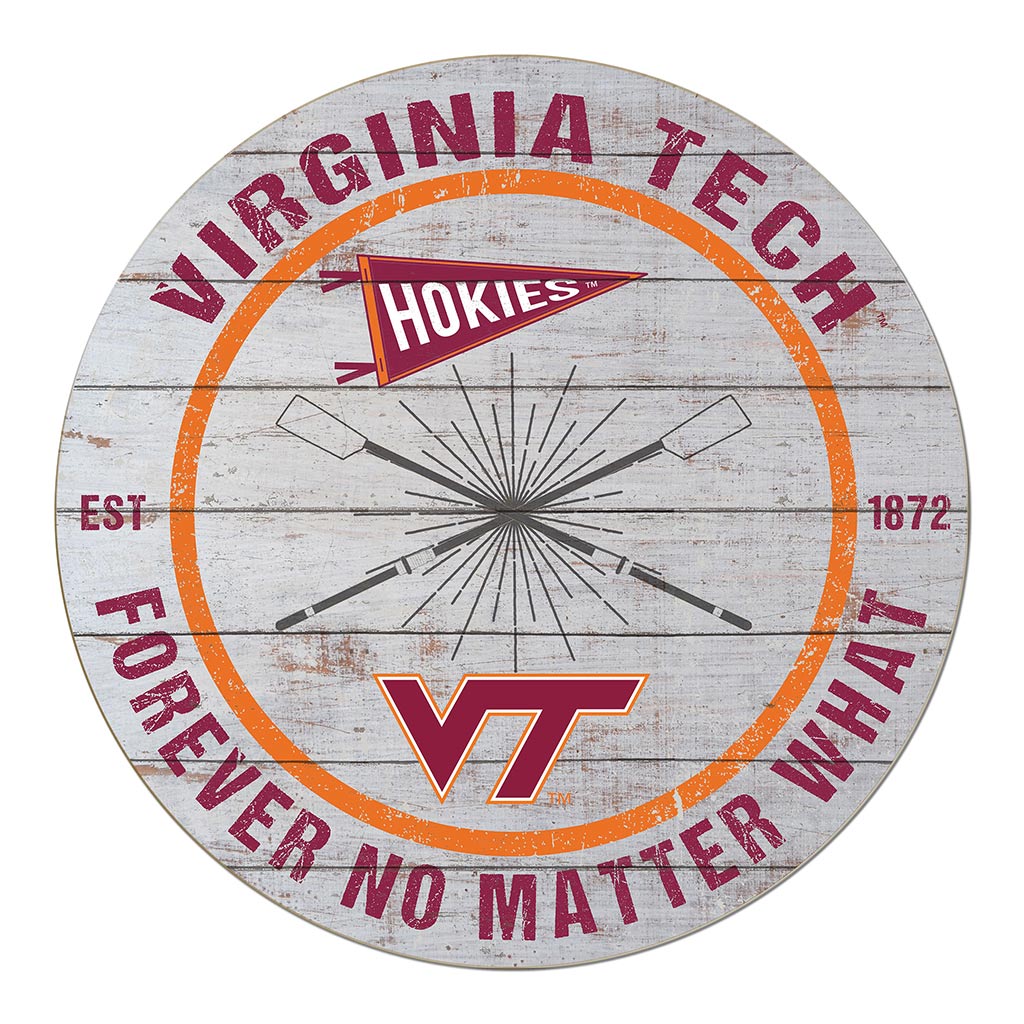 20x20 Throwback Weathered Circle Virginia Tech Hokies Rowing