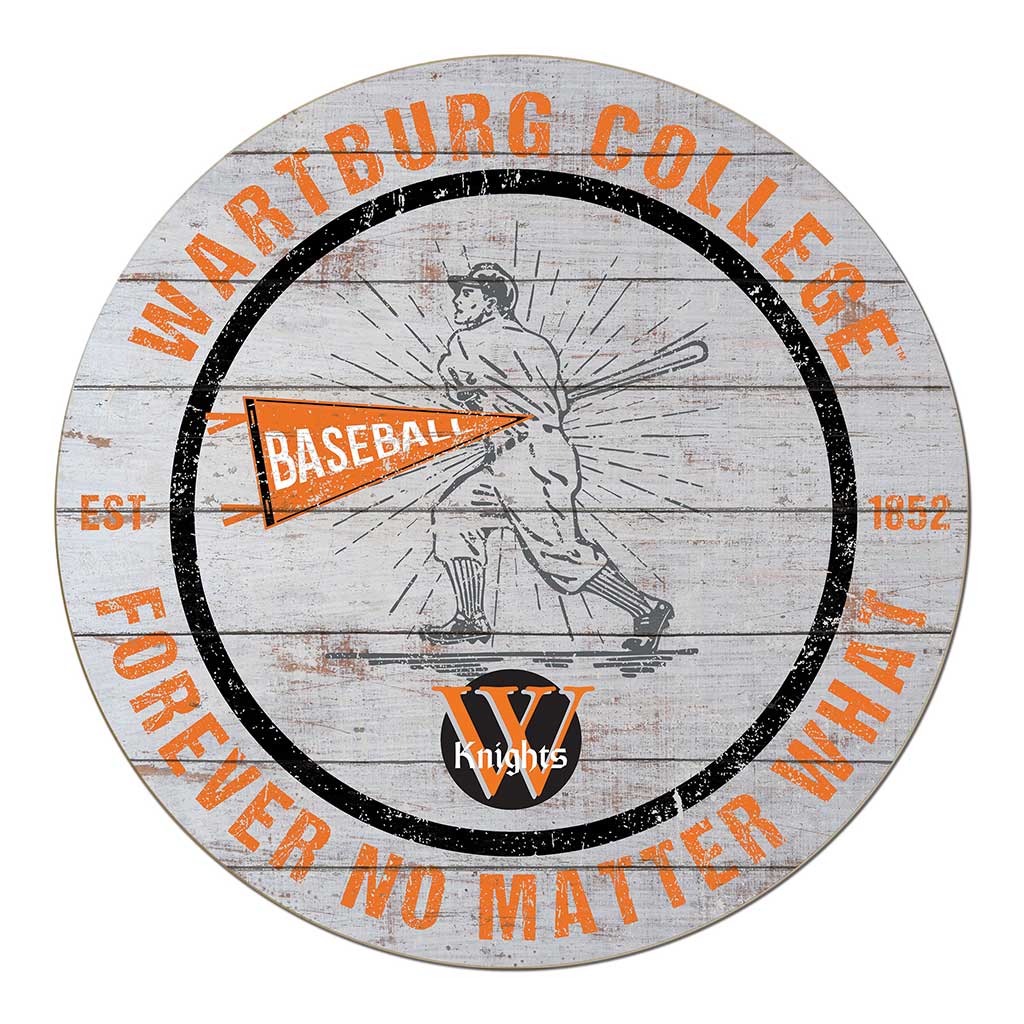 20x20 Throwback Weathered Circle Wartburg College Knights Baseball