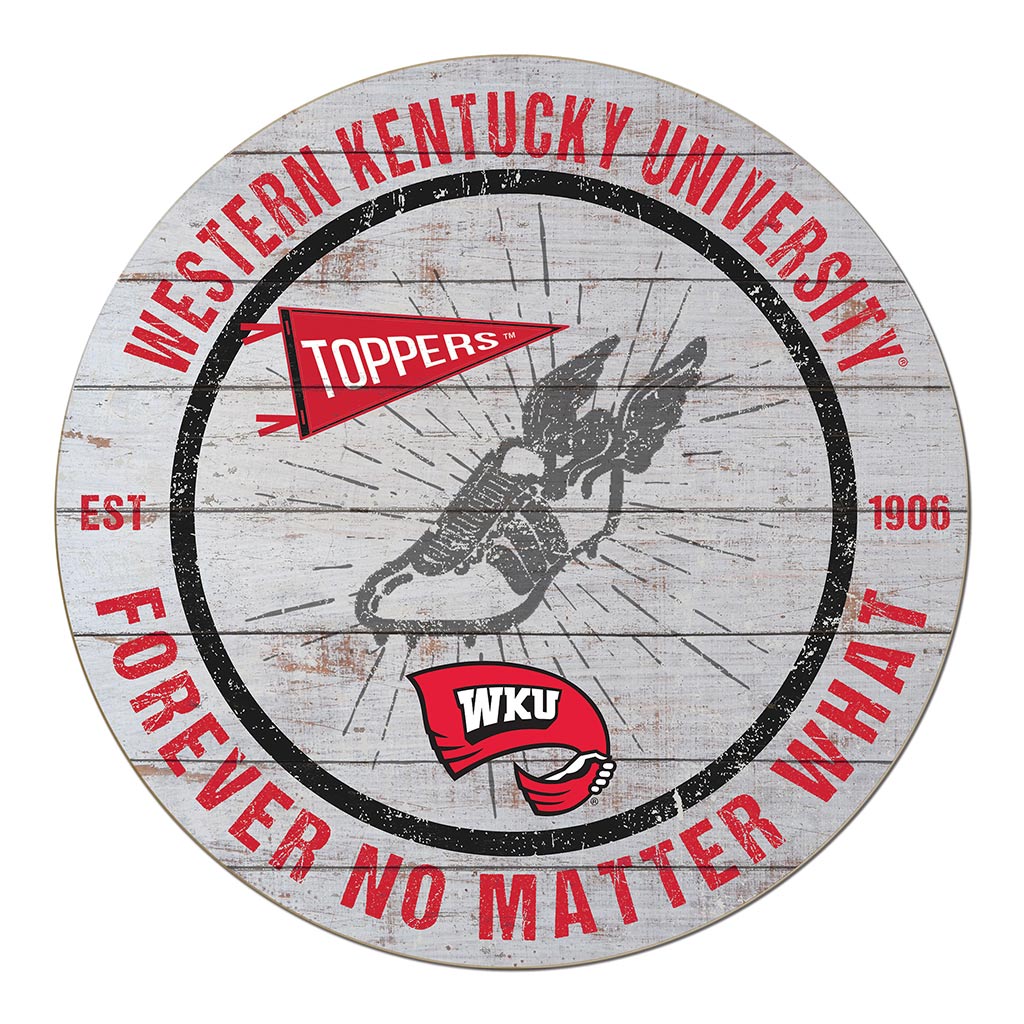 20x20 Throwback Weathered Circle Western Kentucky Hilltoppers Track