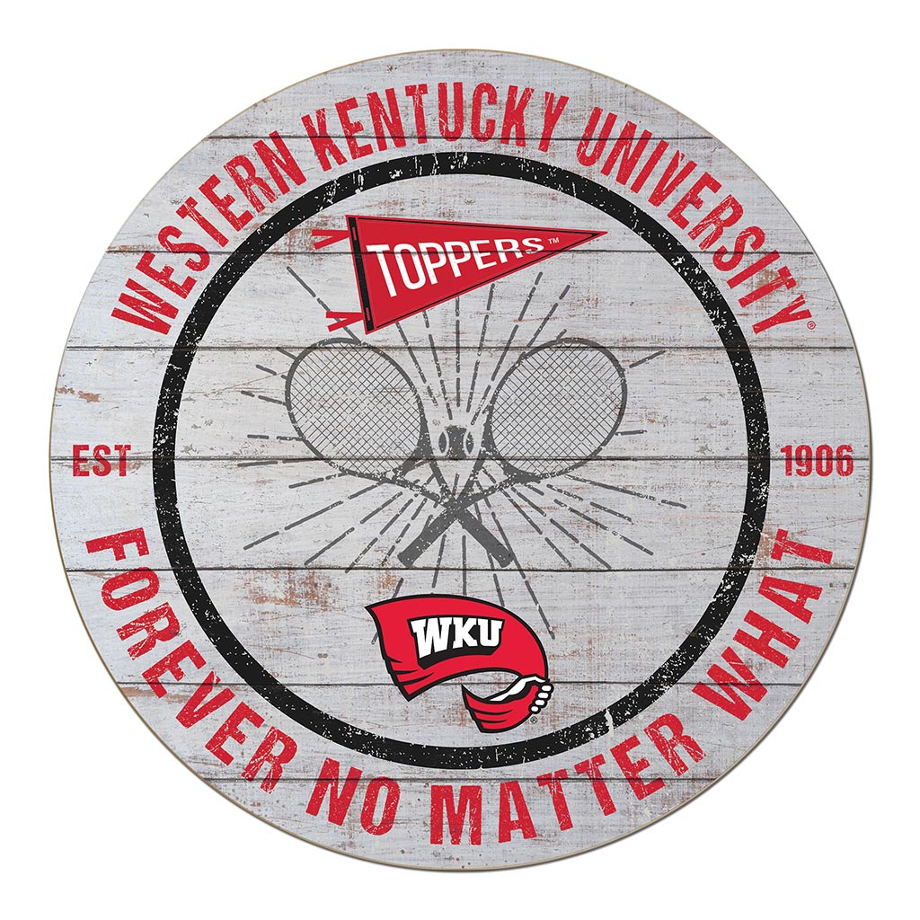 20x20 Throwback Weathered Circle Western Kentucky Hilltoppers Tennis