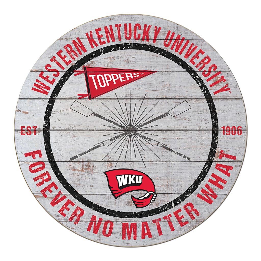 20x20 Throwback Weathered Circle Western Kentucky Hilltoppers Rowing