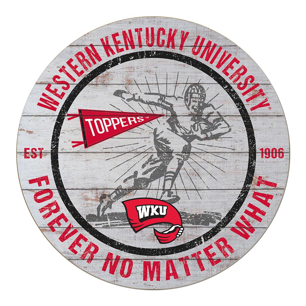 20x20 Throwback Weathered Circle Western Kentucky Hilltoppers