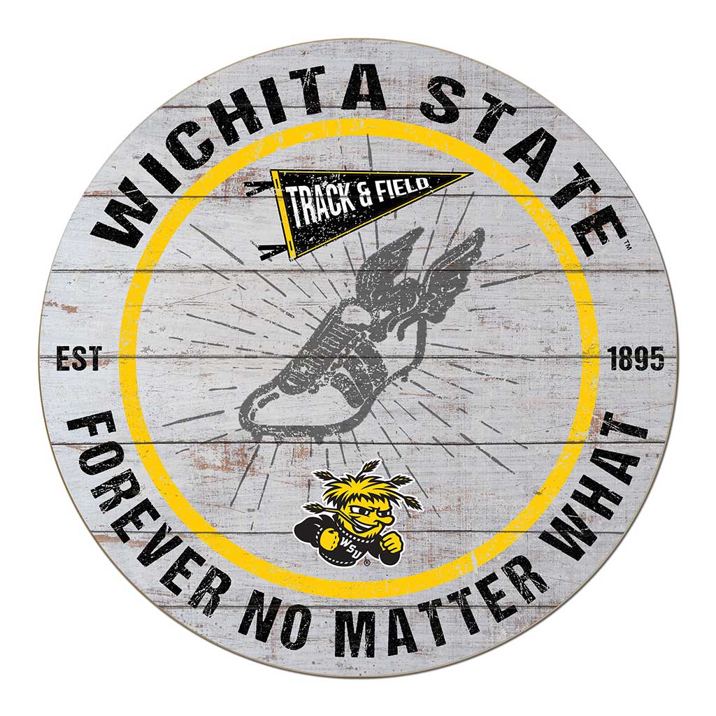 20x20 Throwback Weathered Circle Wichita State Shockers Track