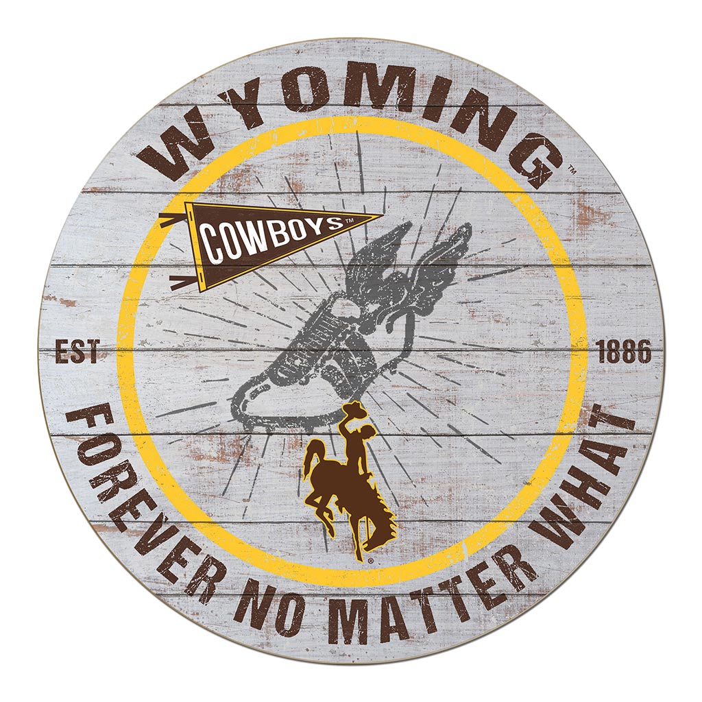 20x20 Throwback Weathered Circle Wyoming Cowboys Track