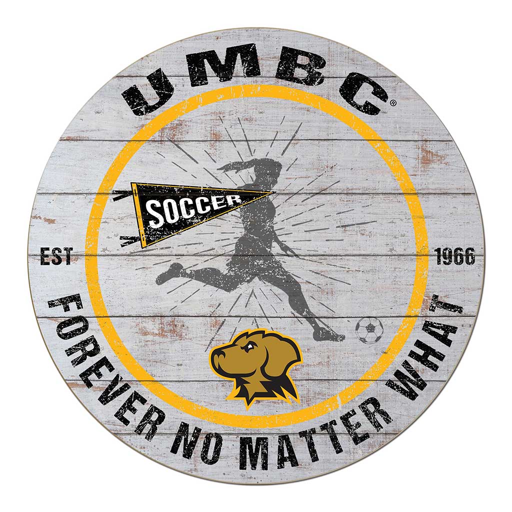 20x20 Throwback Weathered Circle University of Maryland- Baltimore County True Grit Soccer Girls