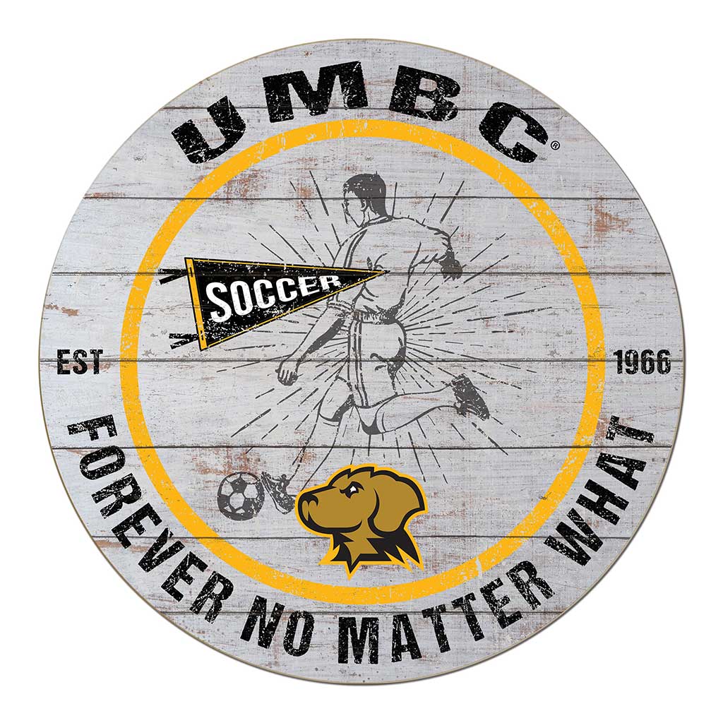 20x20 Throwback Weathered Circle University of Maryland- Baltimore County True Grit Soccer