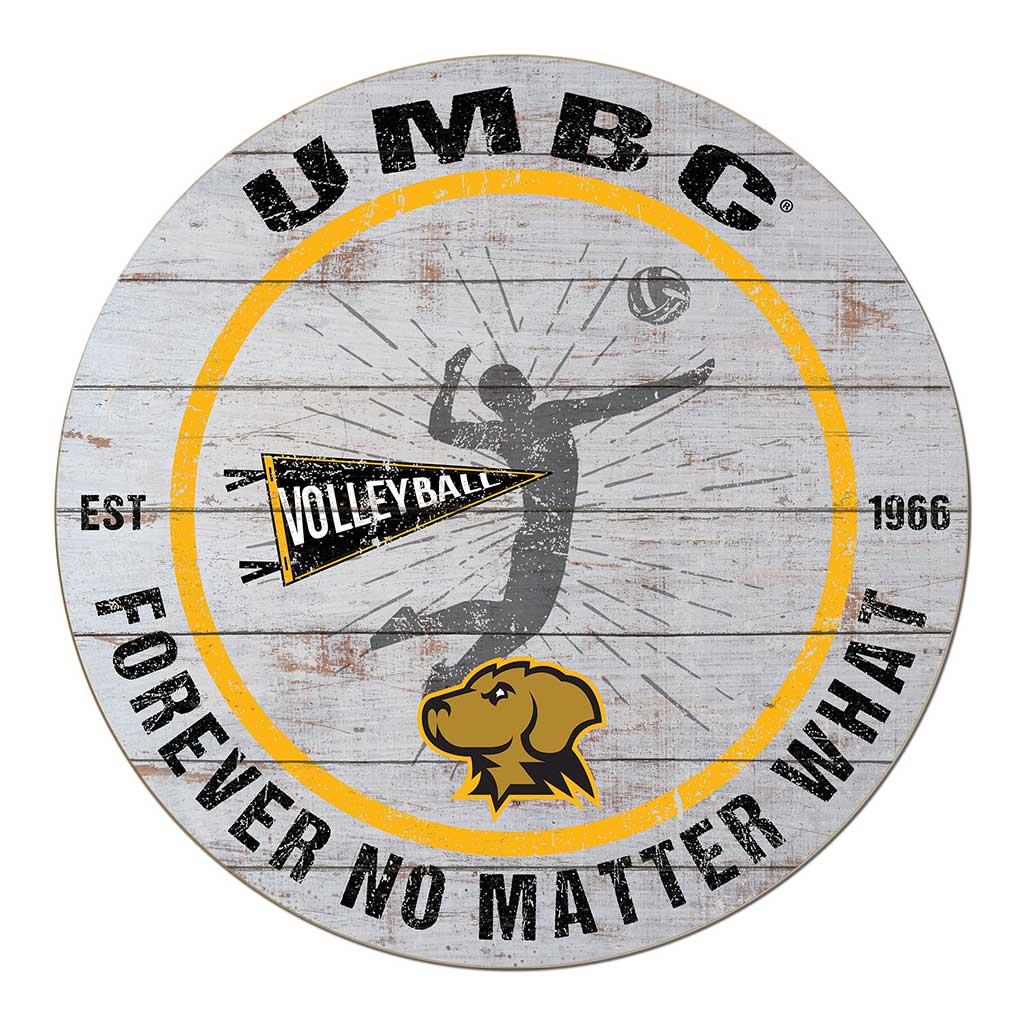 20x20 Throwback Weathered Circle University of Maryland- Baltimore County True Grit Volleyball