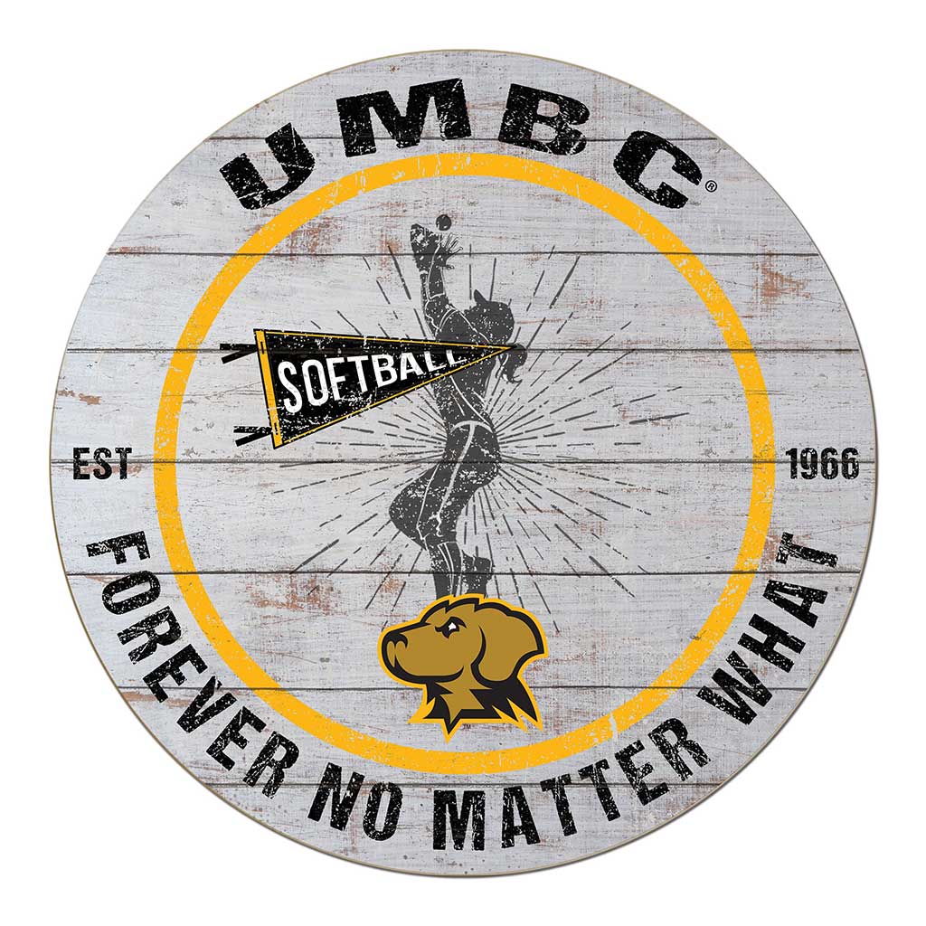 20x20 Throwback Weathered Circle University of Maryland- Baltimore County True Grit Softball