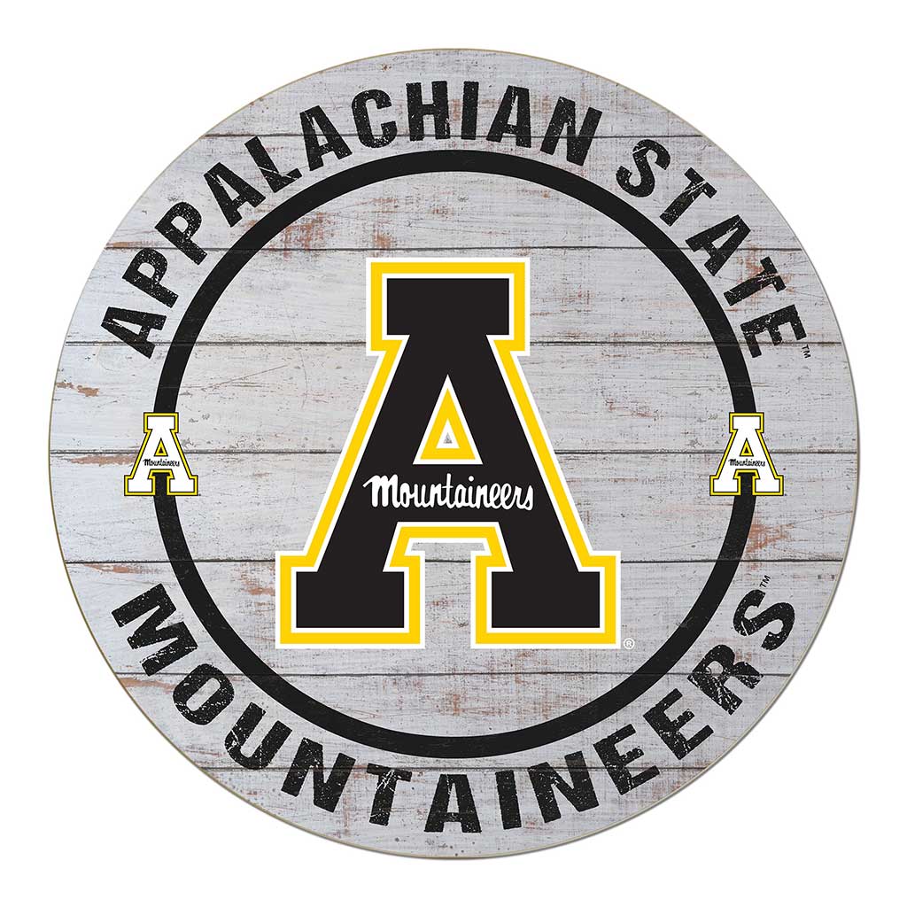 20x20 Weathered Helmet Sign Appalachian State Mountaineers