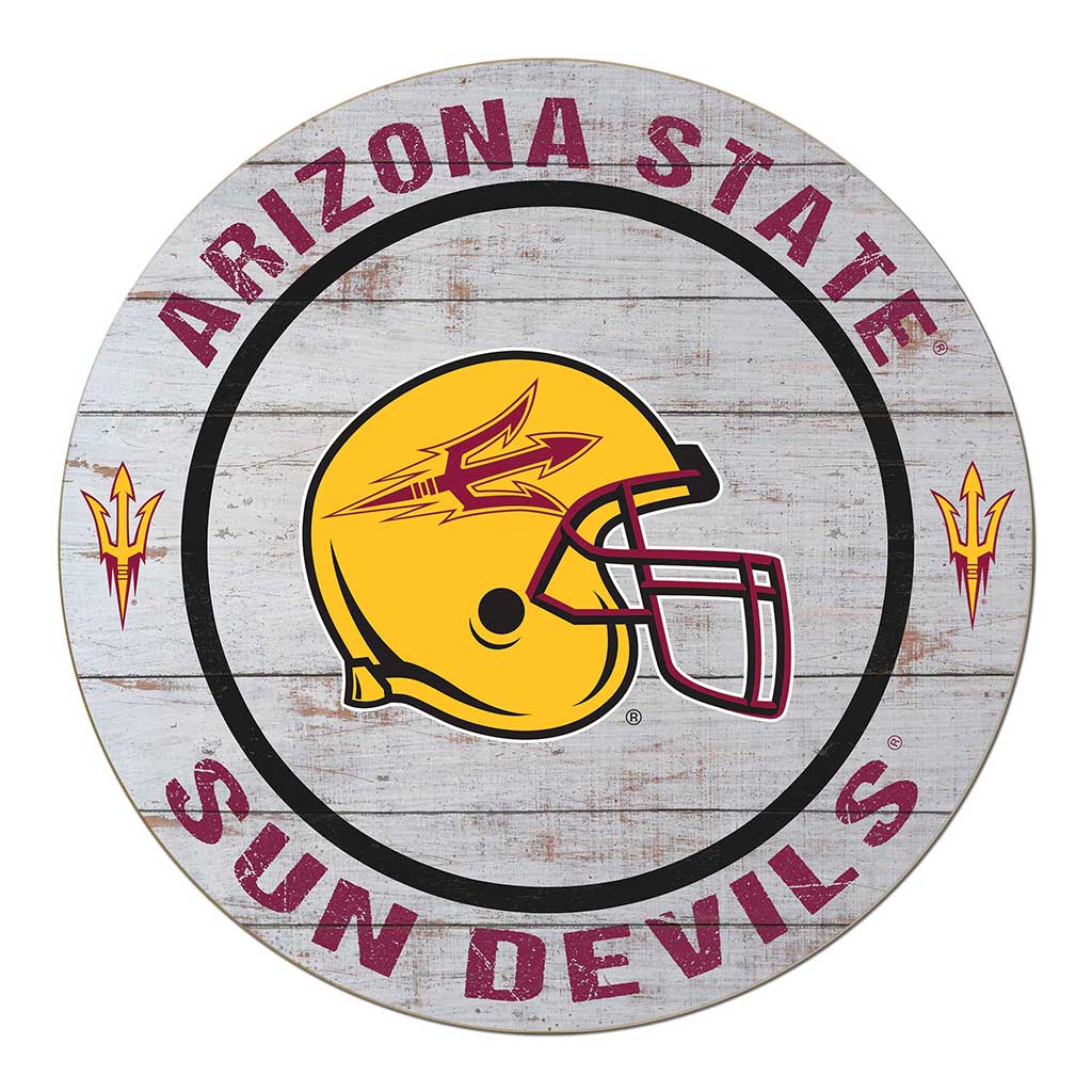 20x20 Weathered Helmet Sign Arizona State Sun Devils