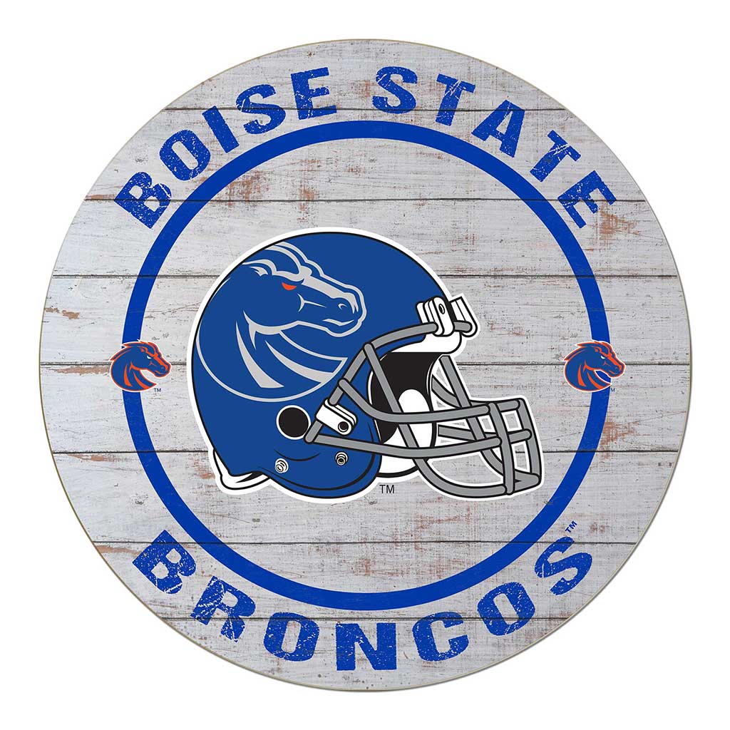 20x20 Weathered Helmet Sign Boise State Broncos