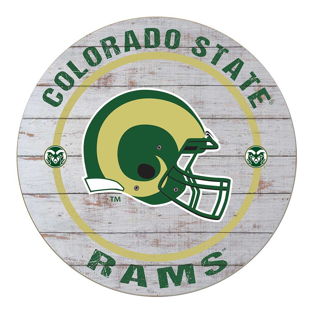 colorado state rams football helmet KH Sports Fan Colorado State Rams Weathered Helmet Circle Sign Grey, Grey, Size NA