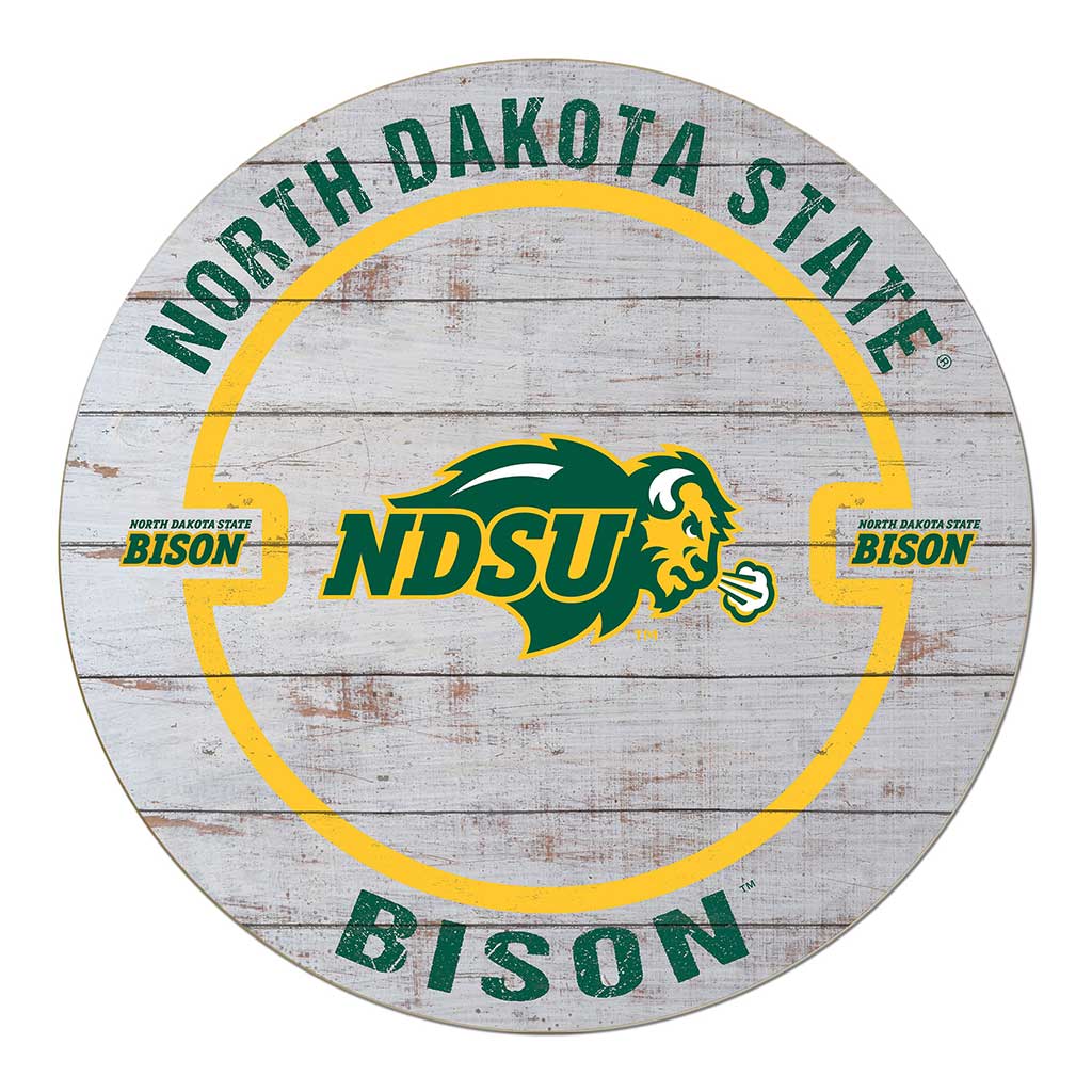 20x20 Weathered Helmet Sign North Dakota State Bison