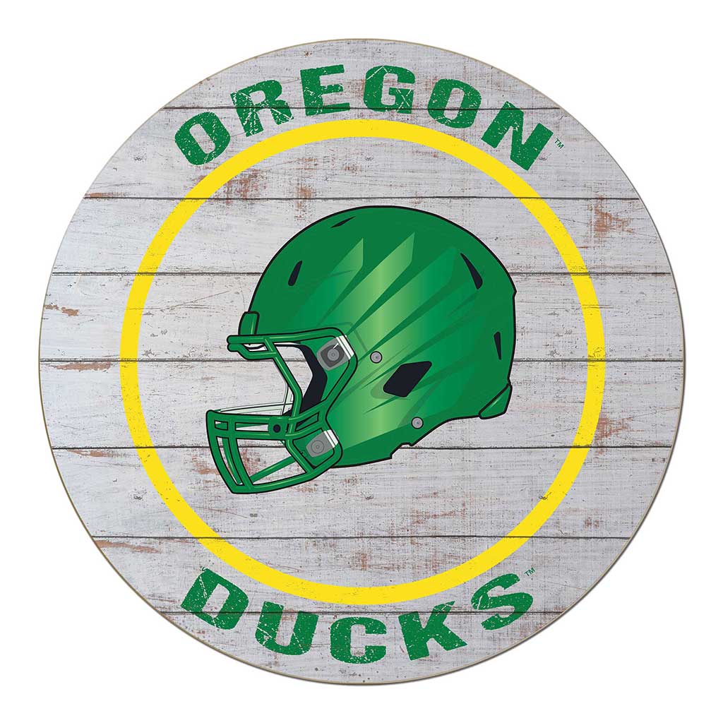 20x20 Weathered Helmet Sign Oregon Ducks