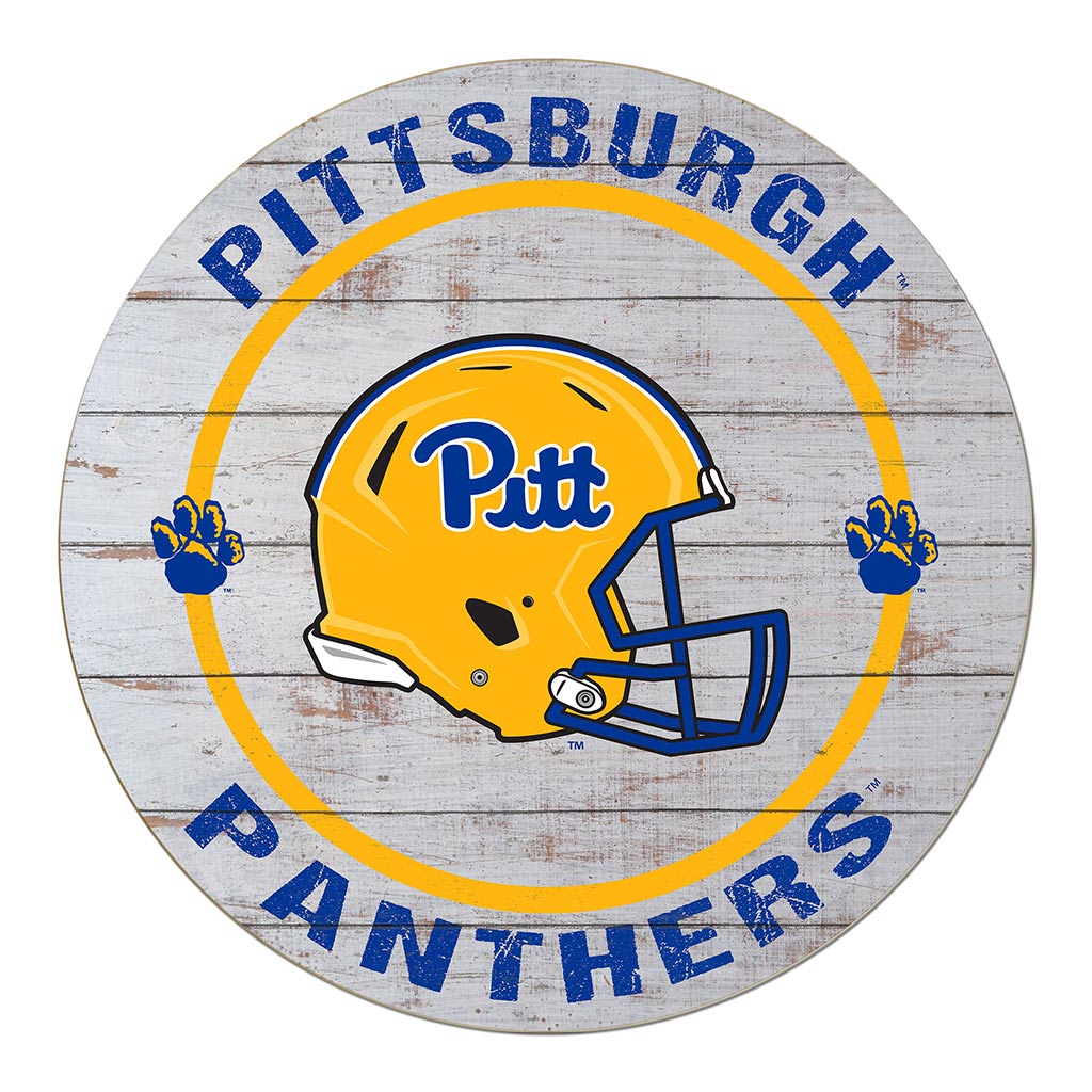 20x20 Weathered Helmet Sign Pittsburgh Panthers