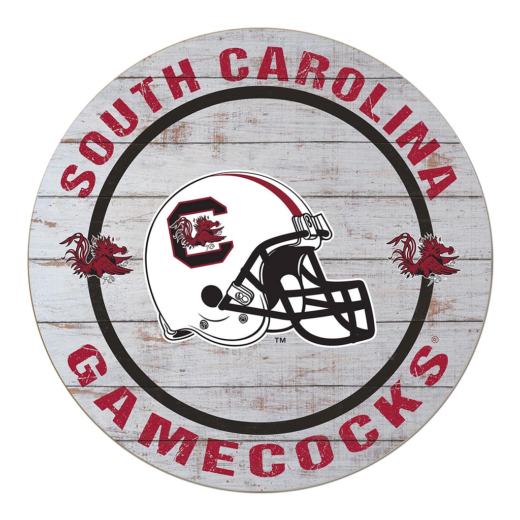 20x20 Weathered Helmet Sign South Carolina Gamecocks
