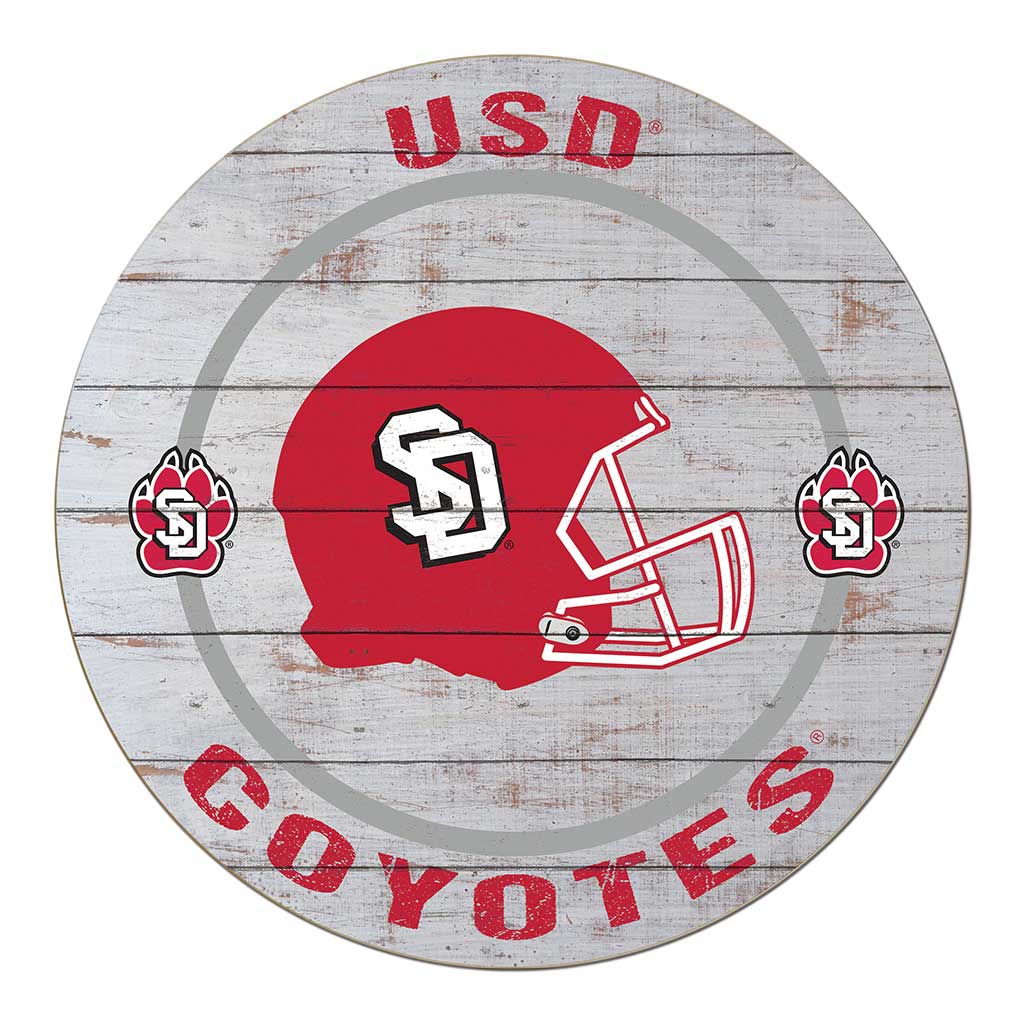 20x20 Weathered Helmet Sign South Dakota Coyotes