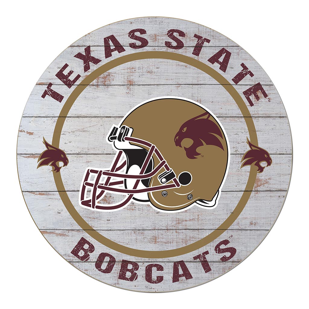 bobcat football helmet KH Sports Fan Texas State Bobcats Weathered Helmet Circle Sign Grey, Grey, Size NA