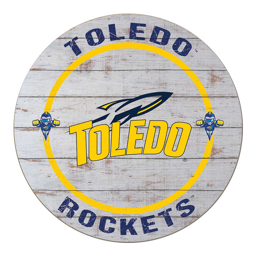 20x20 Weathered Helmet Sign Toledo Rockets