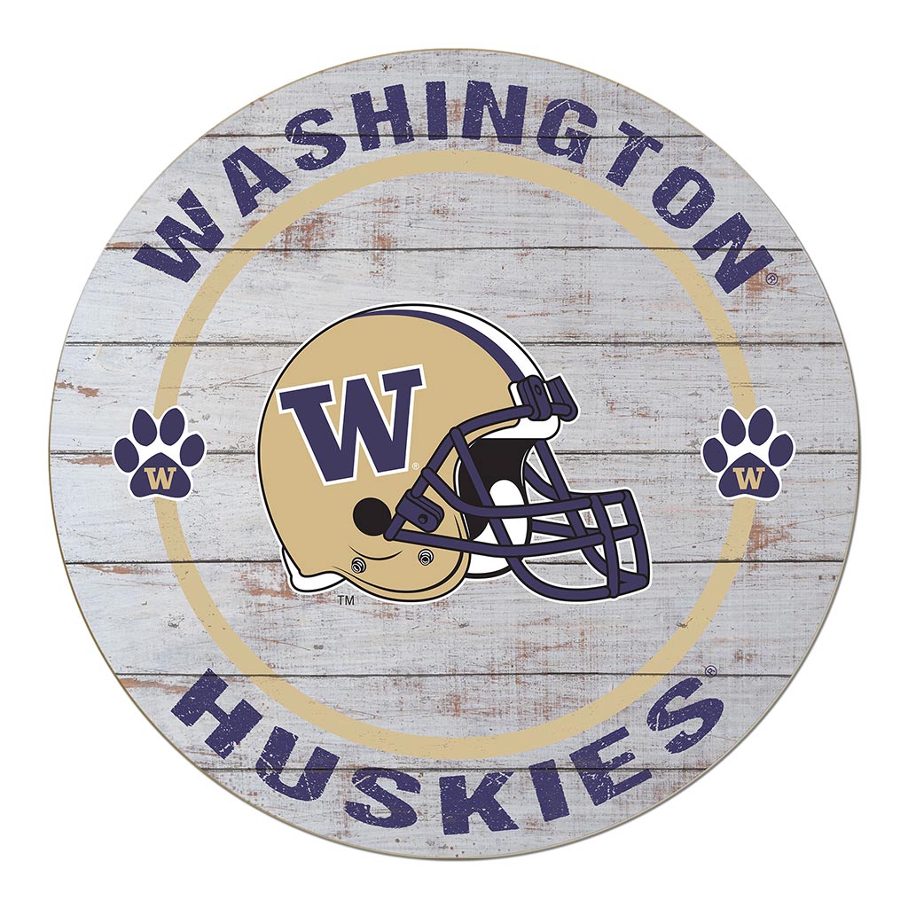 20x20 Weathered Helmet Sign Washington Huskies