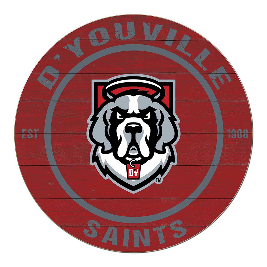 20x20 Weathered Colored Circle D'Youville College Spartans