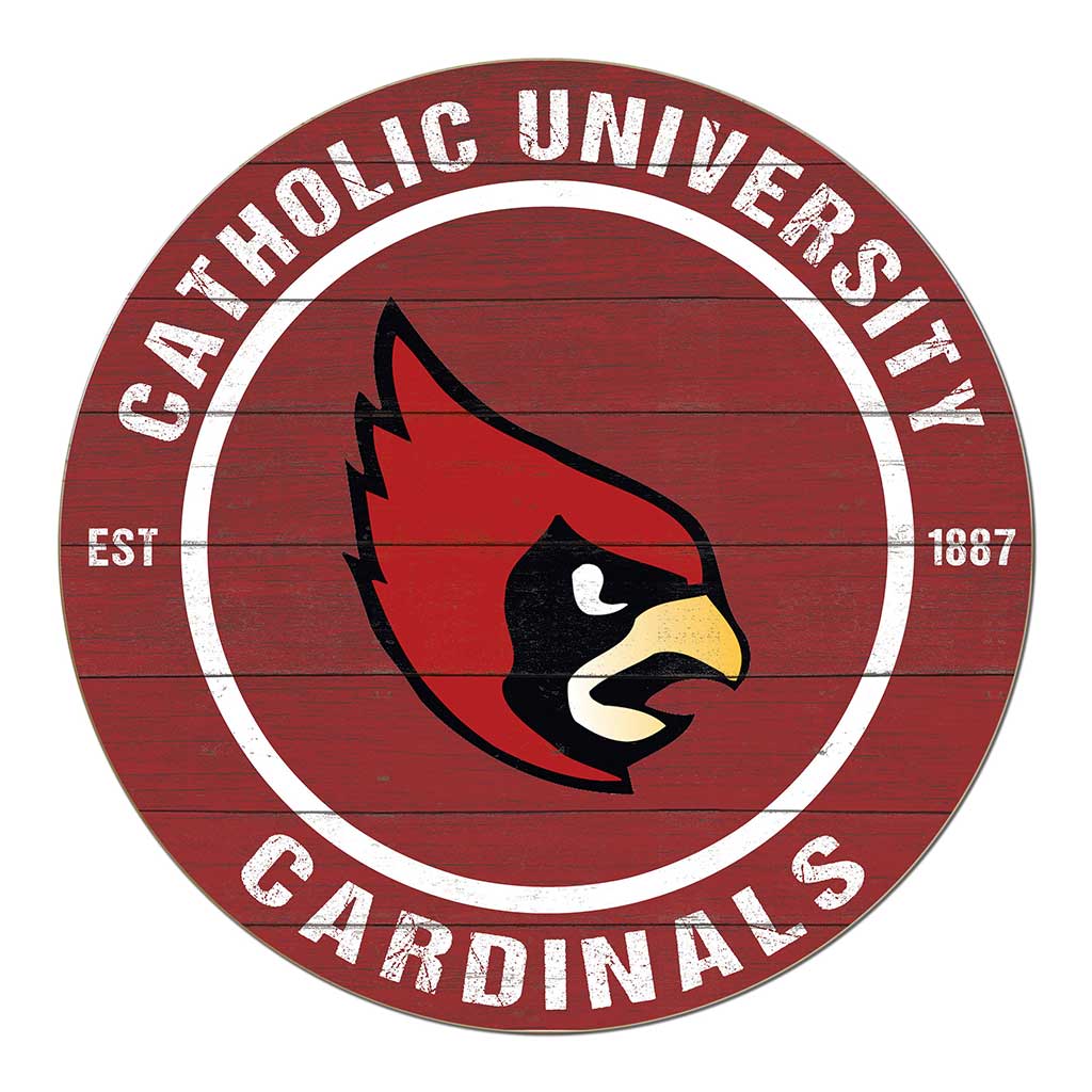 20x20 Weathered Colored Circle The Catholic University of America Cardinals