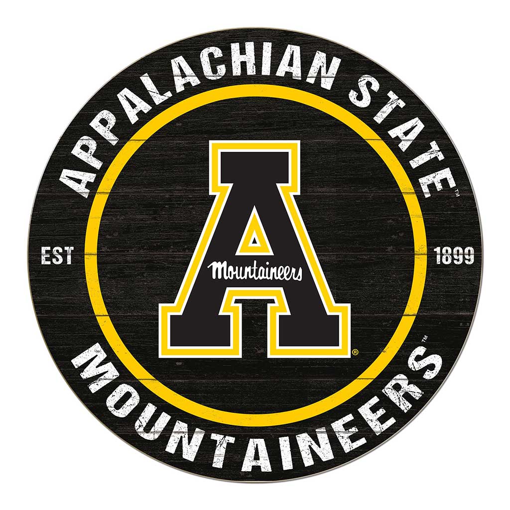 20x20 Weathered Colored Circle Appalachian State Mountaineers