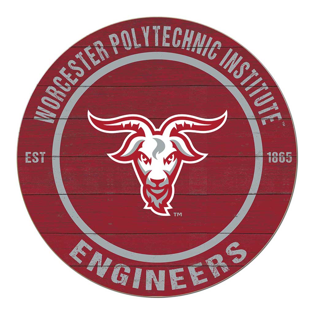 20x20 Weathered Colored Circle Worcester Polytechnic Institute Engineers