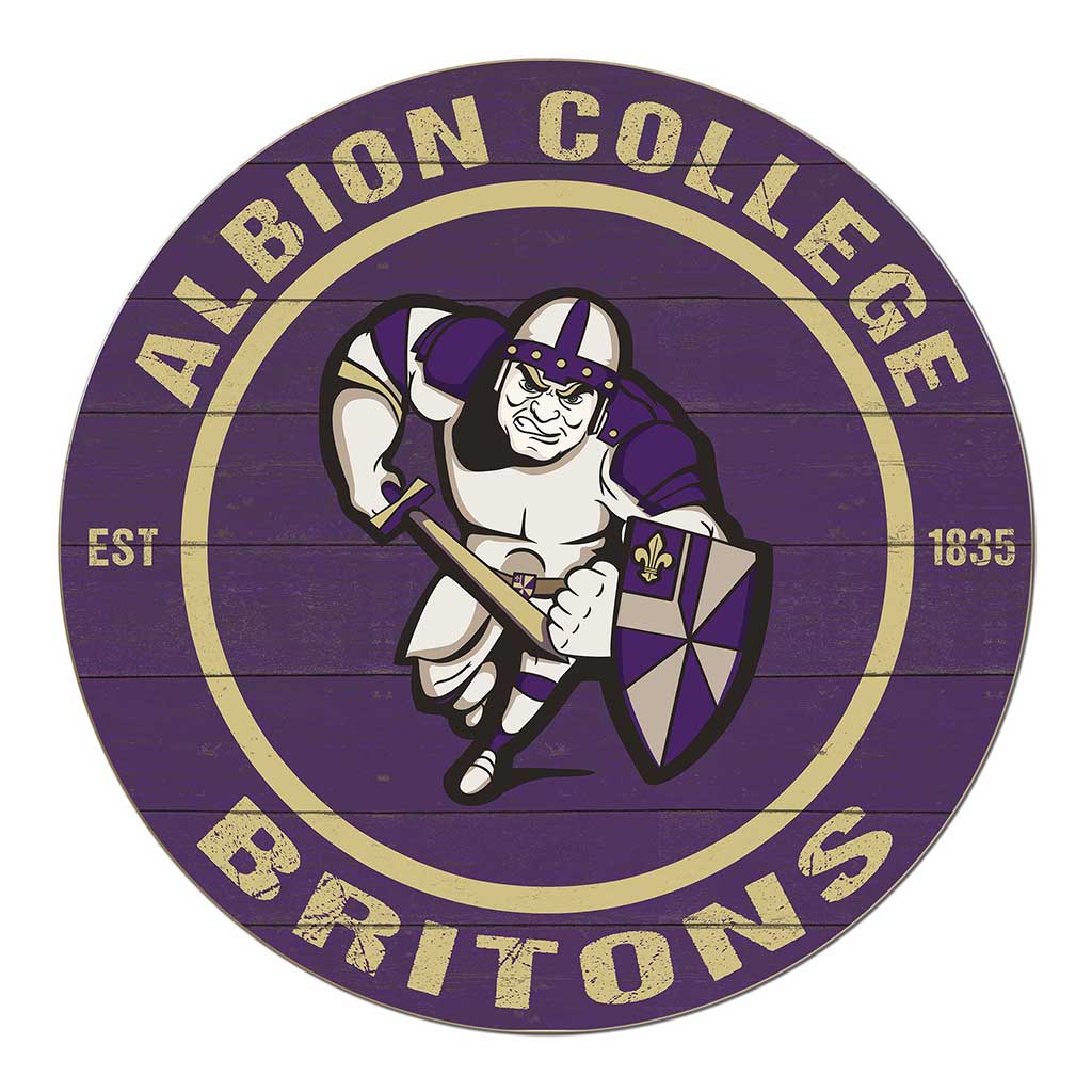 20x20 Weathered Colored Circle Albion College Britons