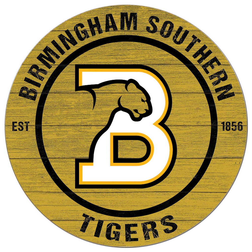 20x20 Weathered Colored Circle Birmingham Southern College Panthers