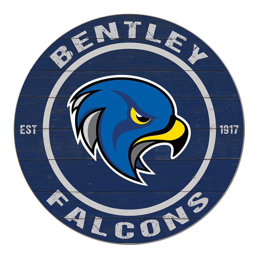 20x20 Weathered Colored Circle Bentley University Falcons
